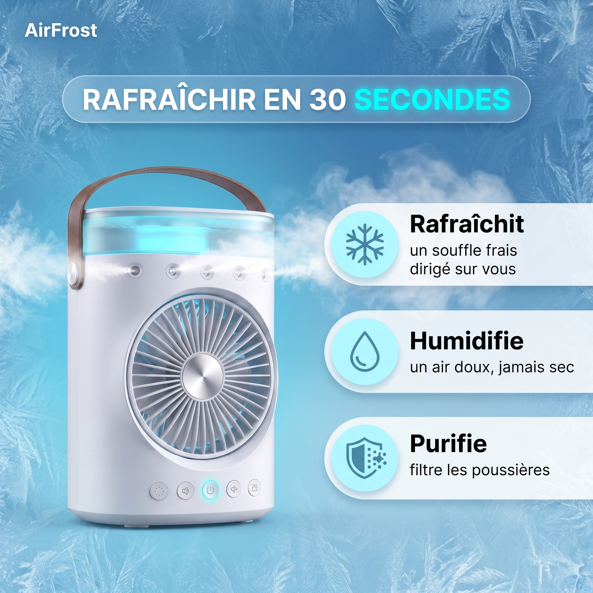 AirFrost — rafraîchit, humidifie, purifie